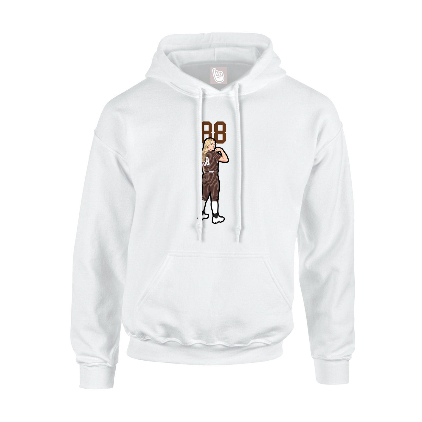 Hoodie — Number Top in White