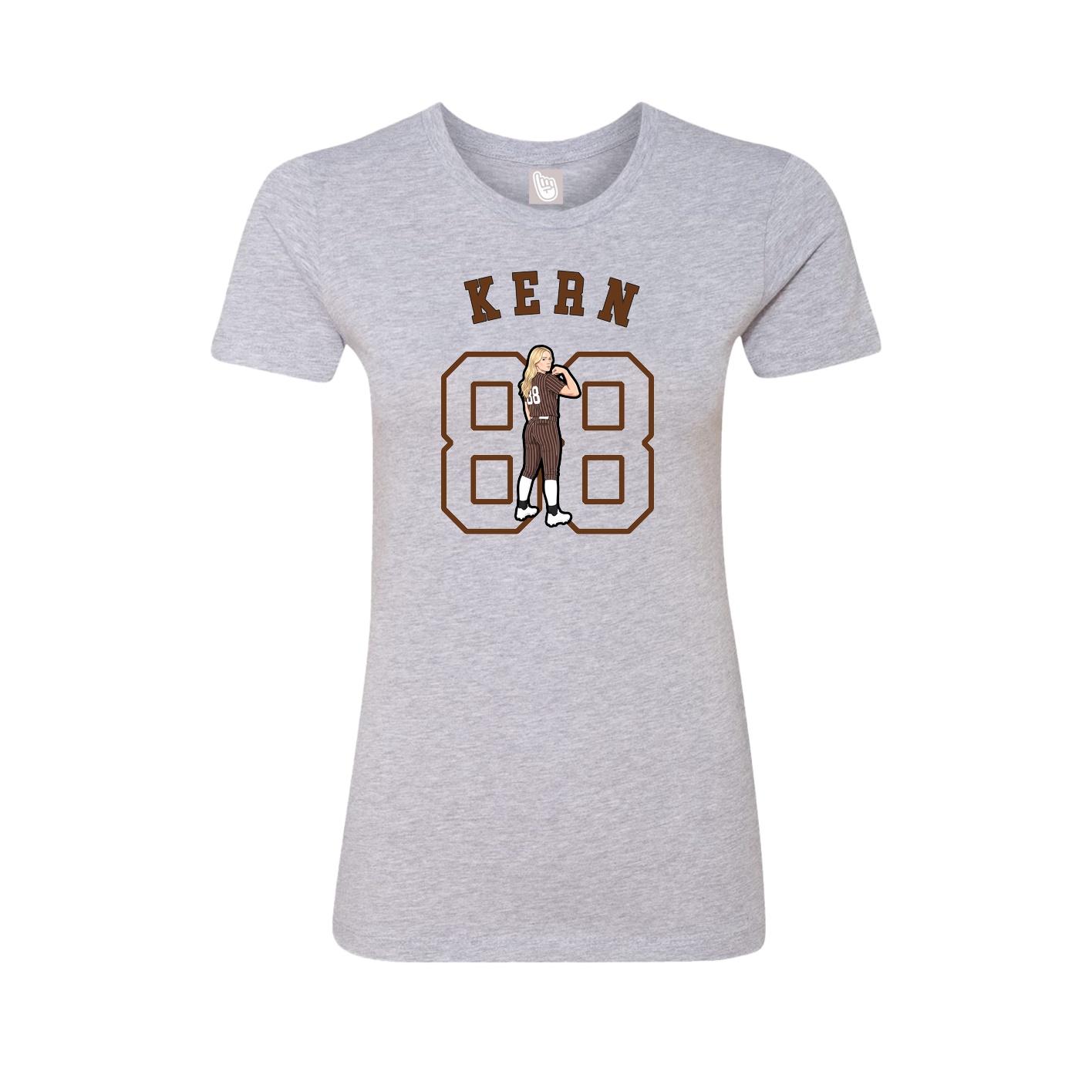 Fitted Women's Tee — Shirsey Arch in Grey