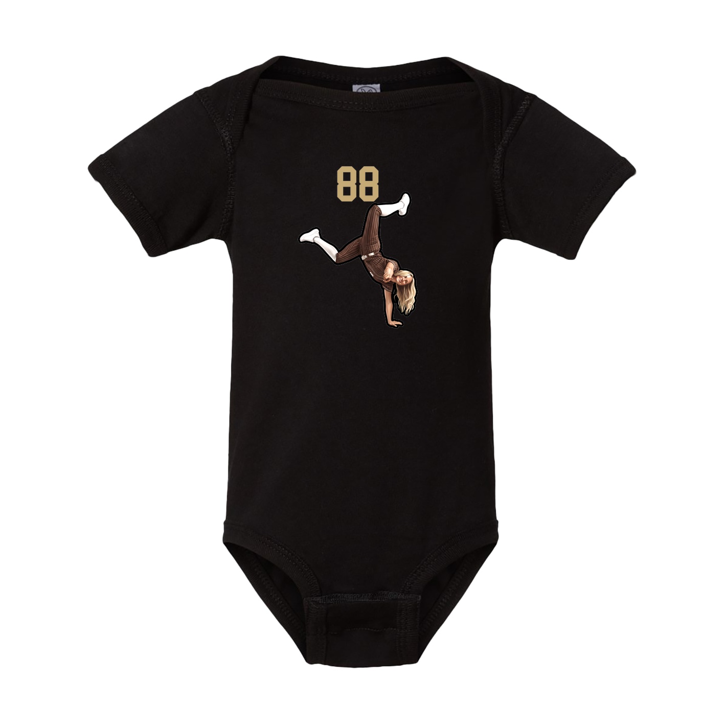 Baby Onesie — Number Top in Black