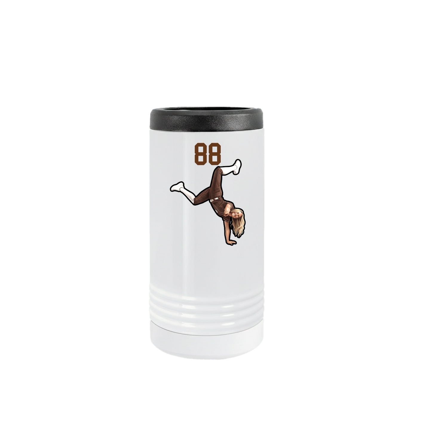 Slim Beverage Holder — Number Top in White