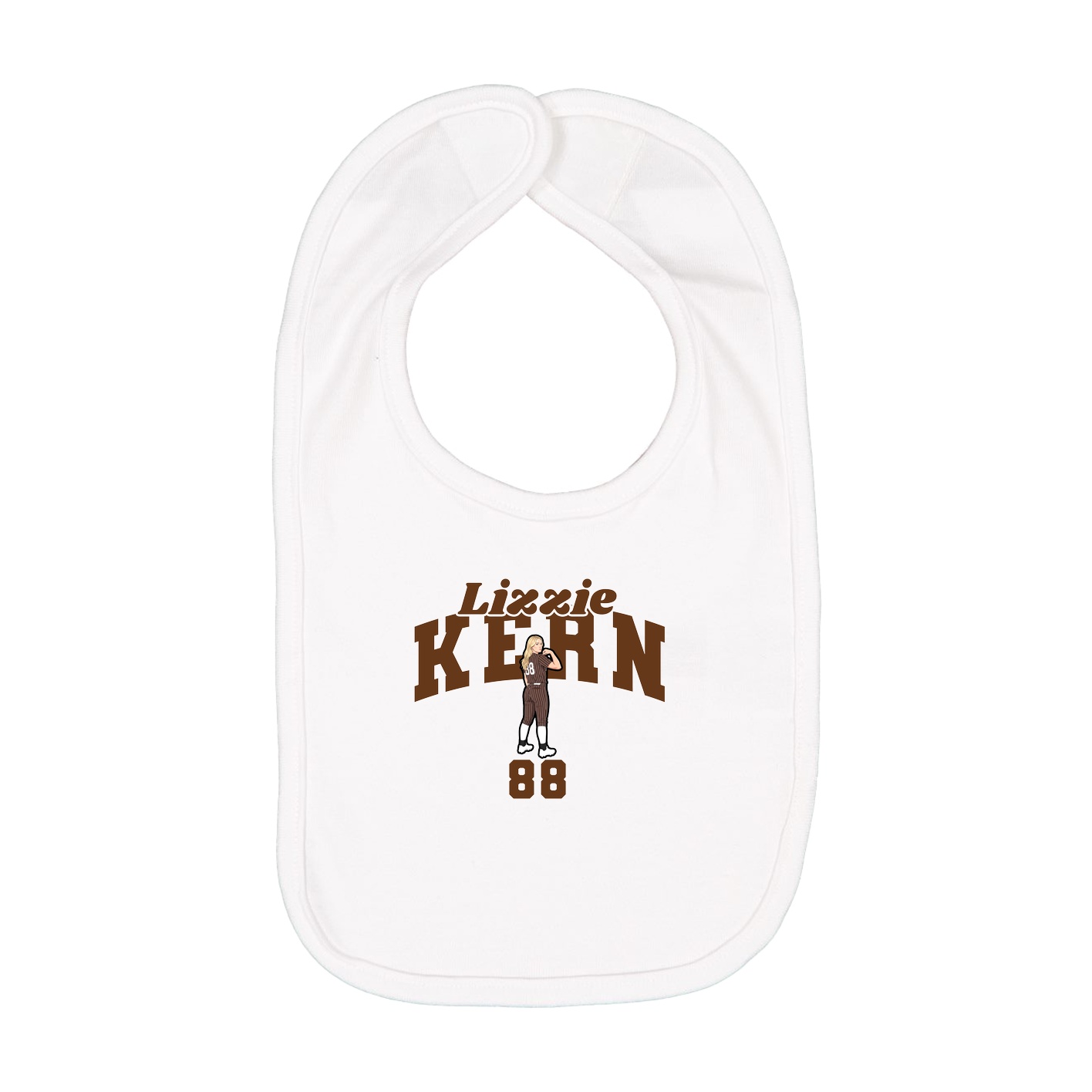 Infant Bib — Signature Arch in White