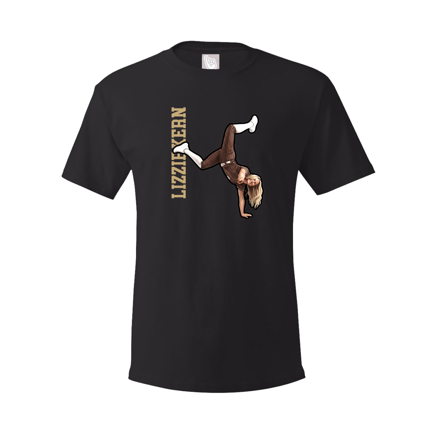 Youth Tee — Name Vertical in Black
