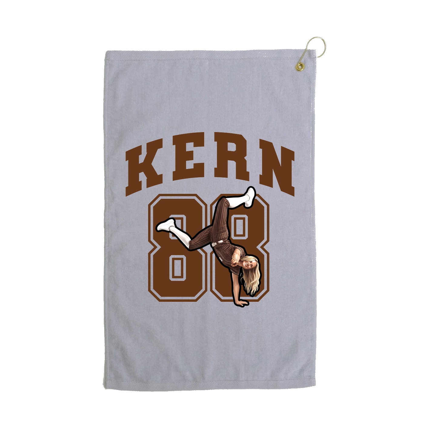 Golf Towel — Number in Grey
