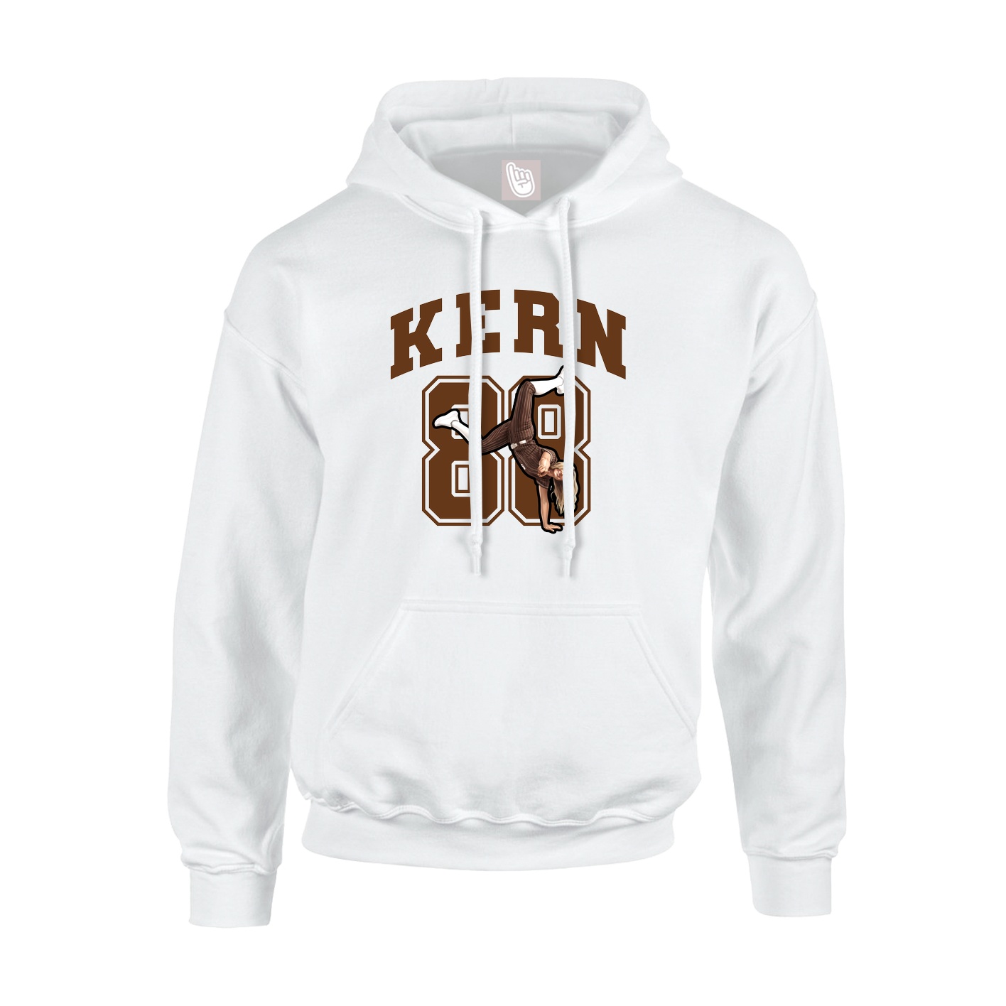 Youth Hoodie — Number in White
