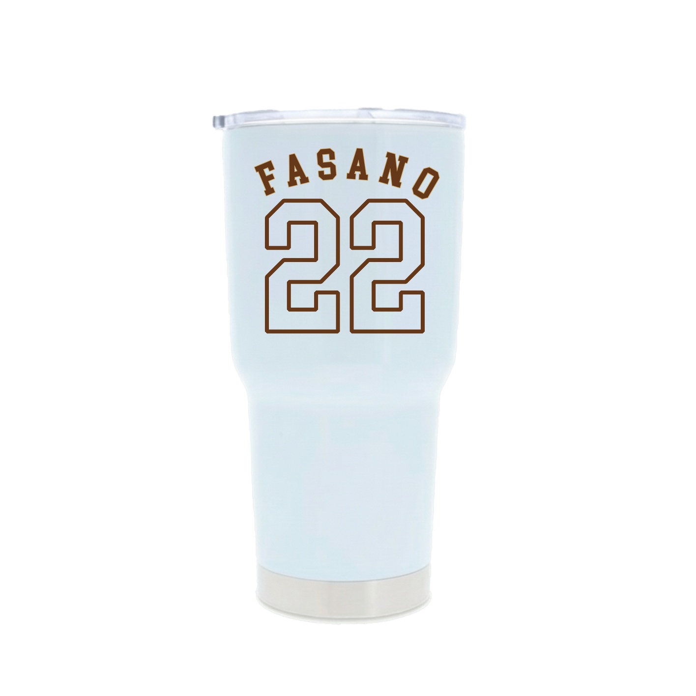 30oz Stainless Steel Tumbler — Shirsey Arch in White