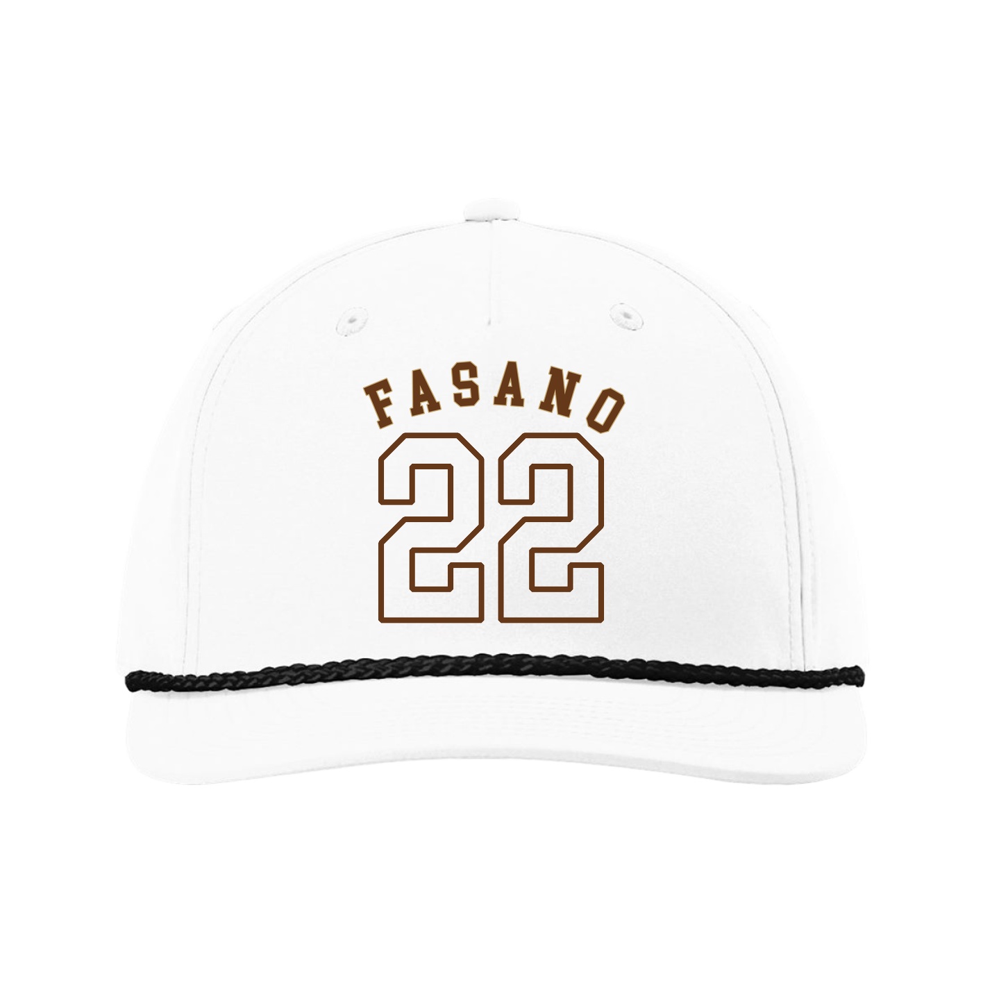 Five-Panel Classic Rope Cap — Shirsey Arch in White