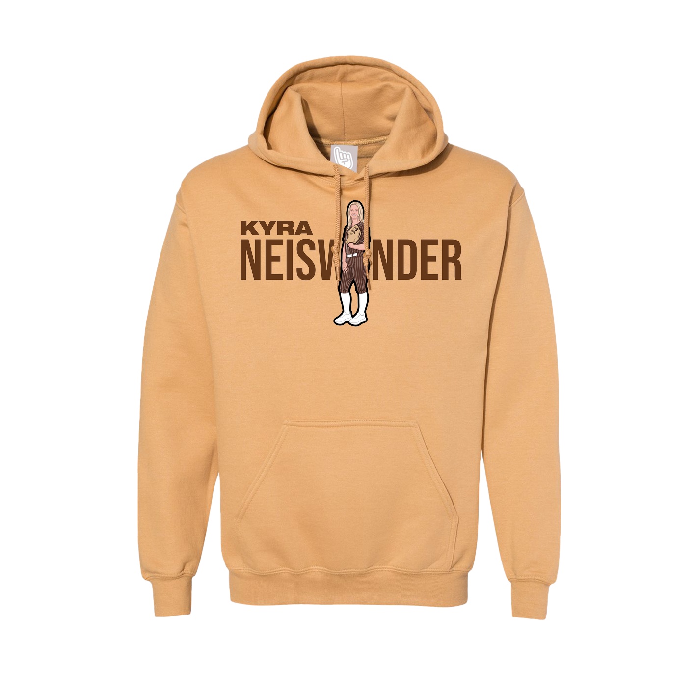 Hoodie — Player Name in Vegas Gold