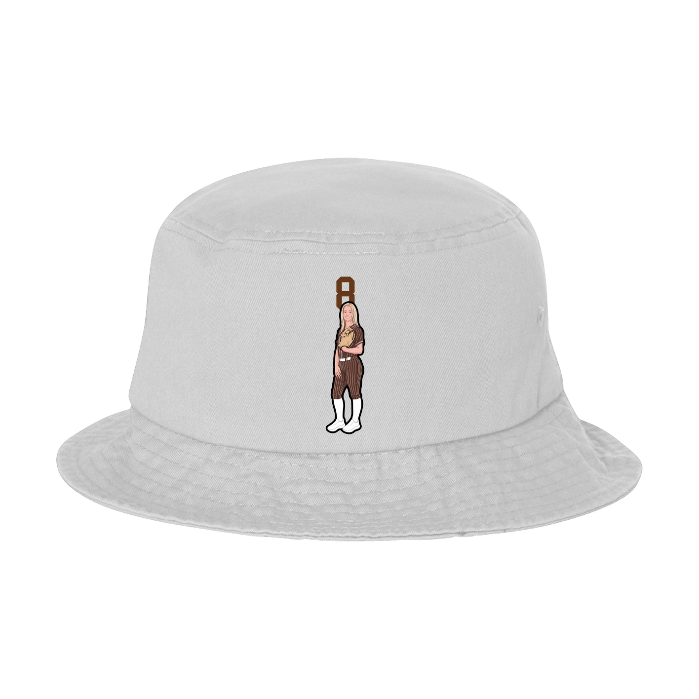 Bucket Cap — Number Top in White
