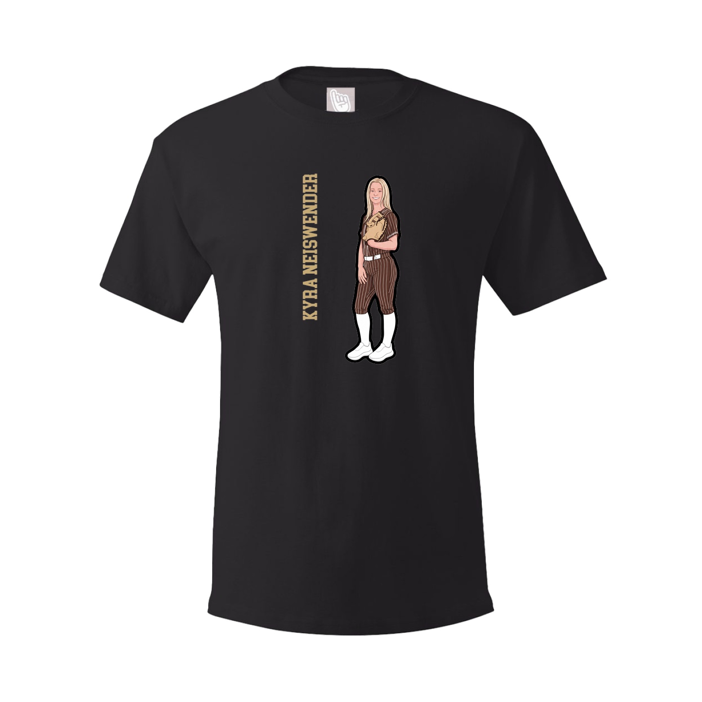 Tee — Name Vertical in Black