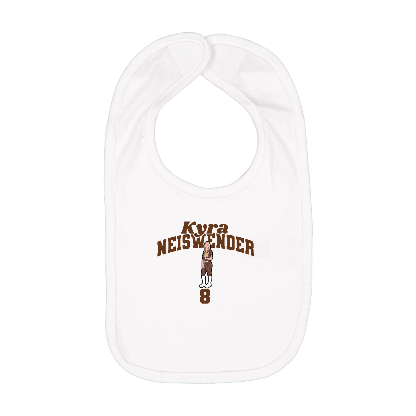 Infant Bib — Signature Arch in White