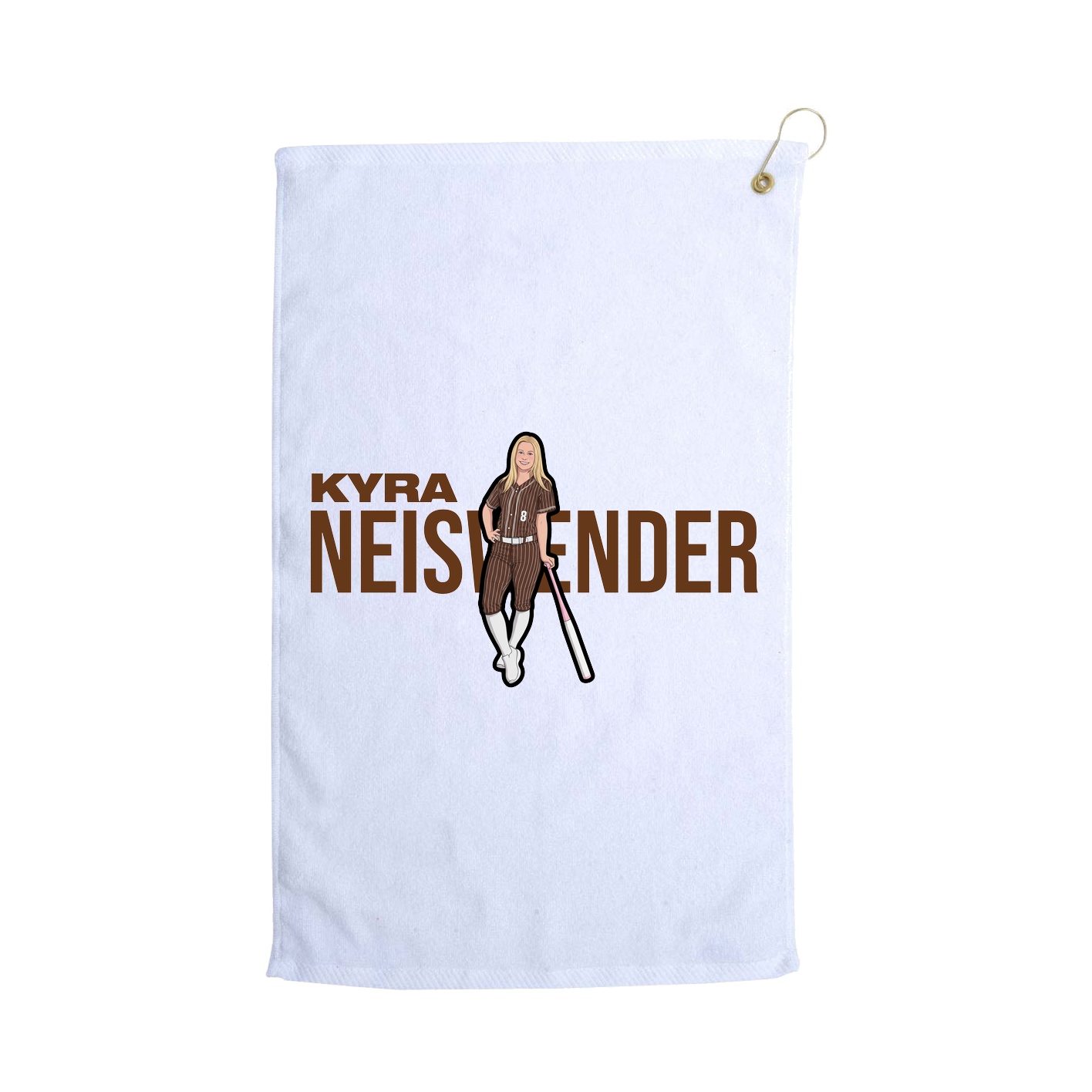 Golf Towel — Player Name in White