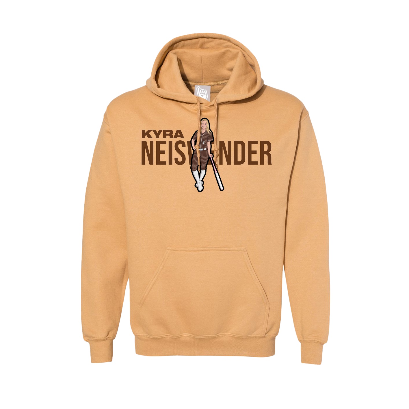 Hoodie — Player Name in Vegas Gold