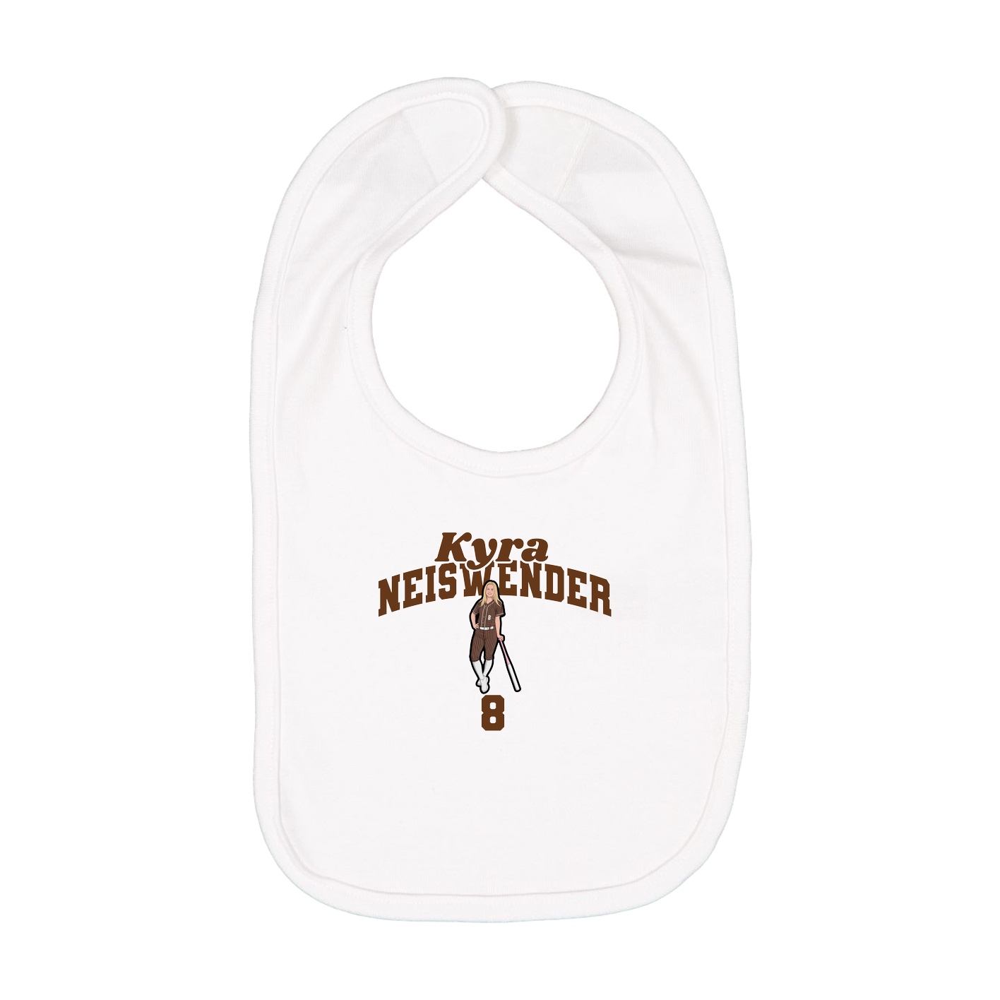 Infant Bib — Signature Arch in White