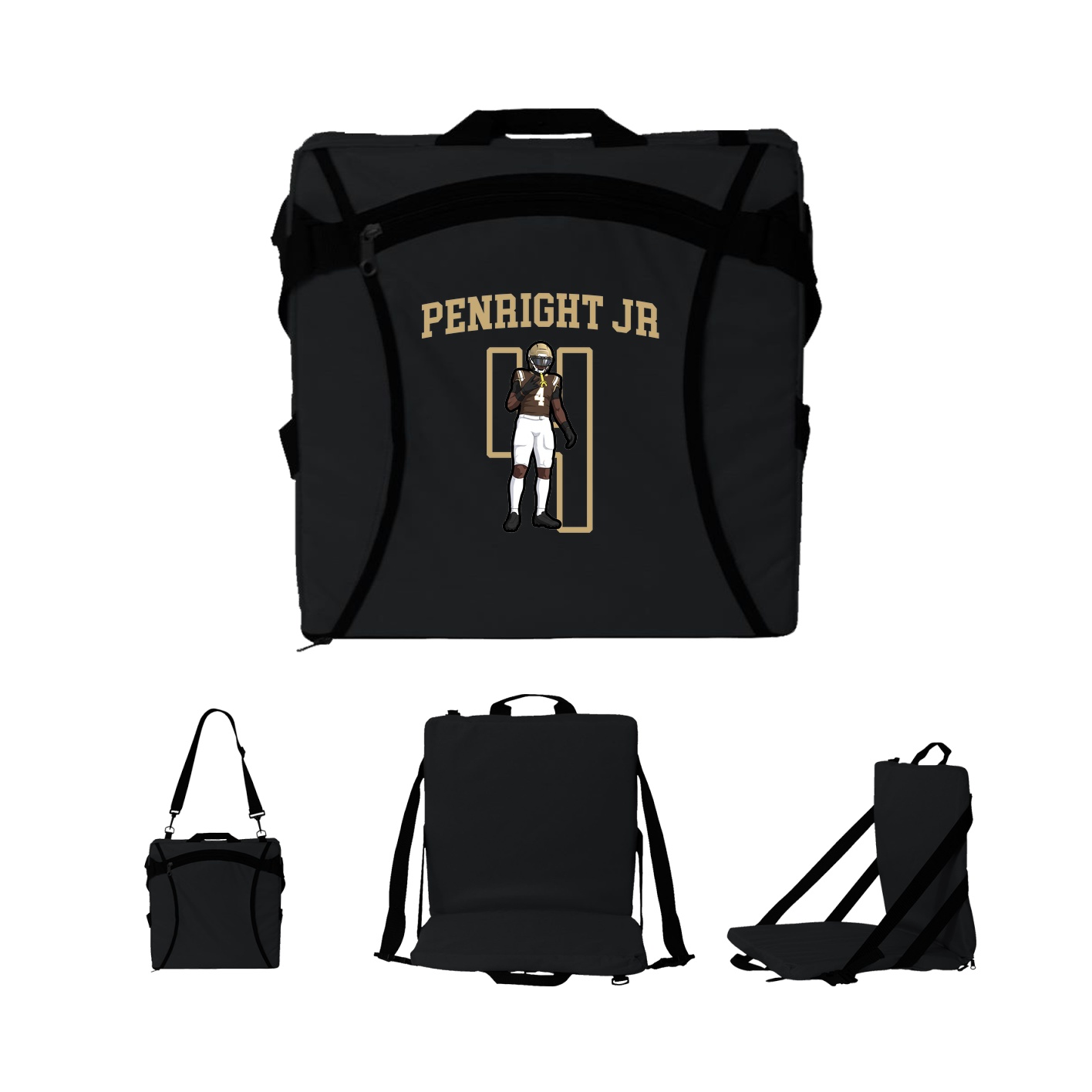 Folding Stadium Seat — Shirsey in Black