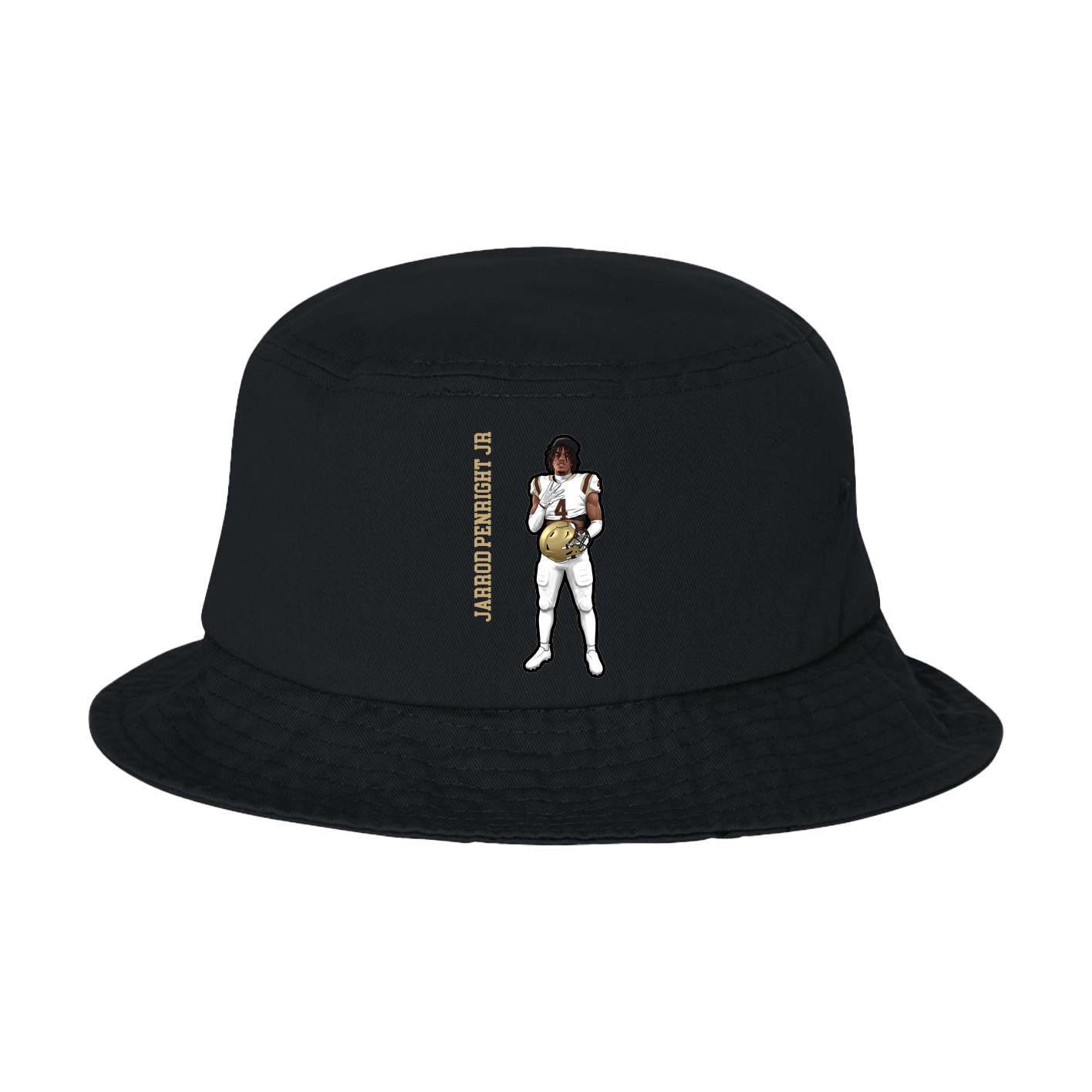 Bucket Cap — Name Vertical in Black
