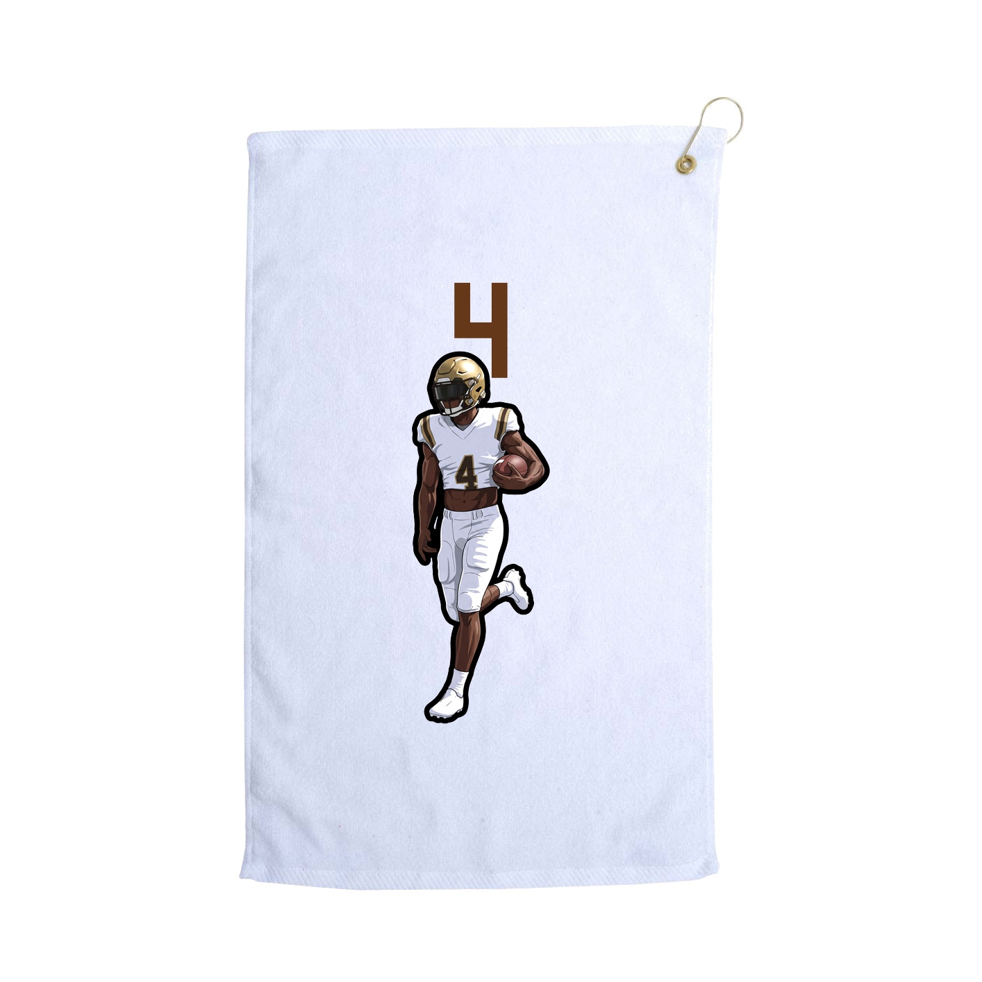 Golf Towel — Number Top in White