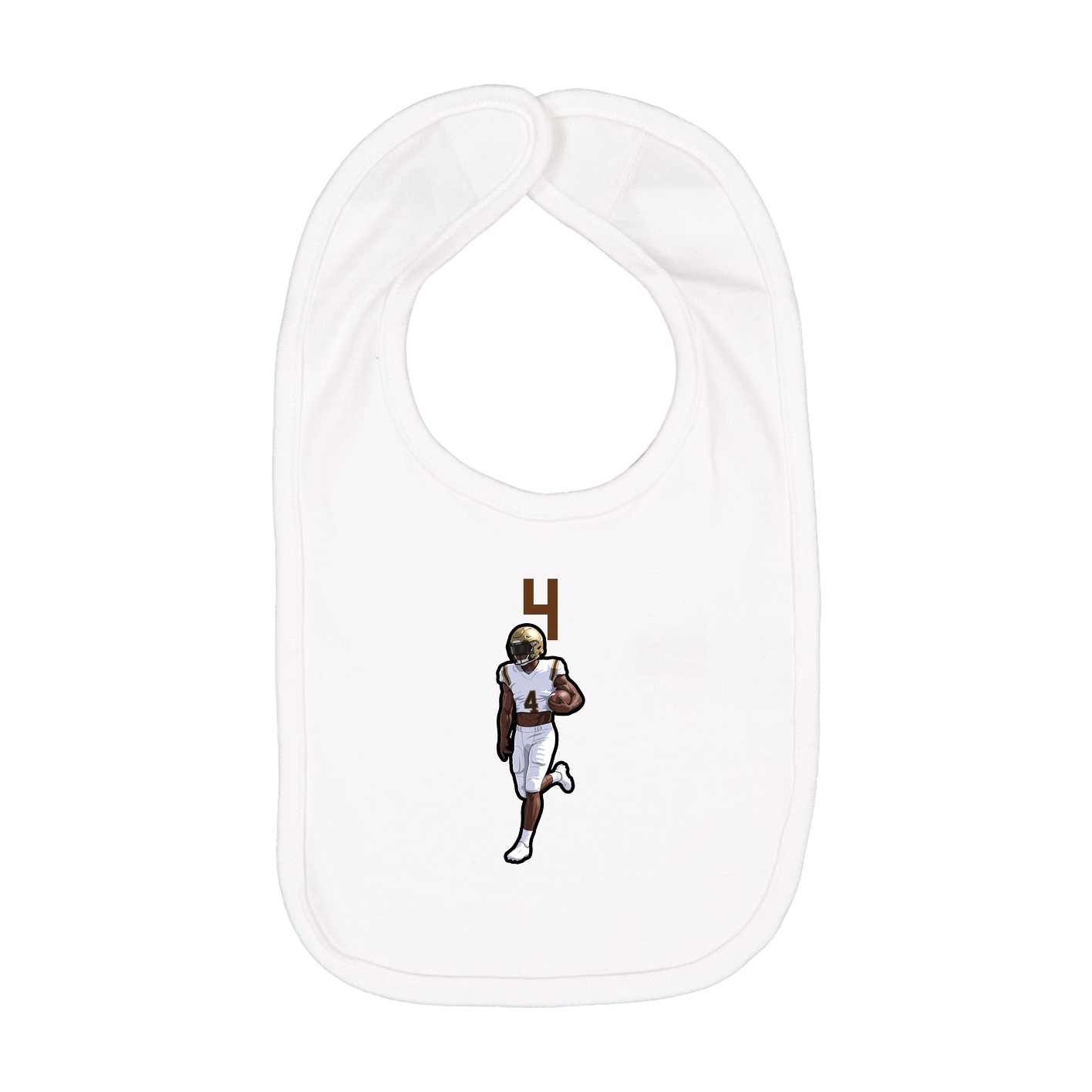 Infant Bib — Number Top in White