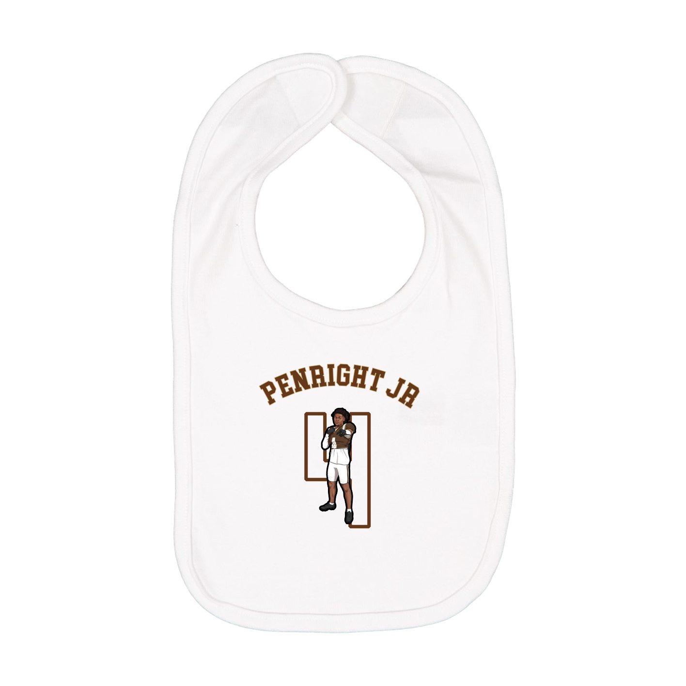 Infant Bib — Shirsey Arch in White