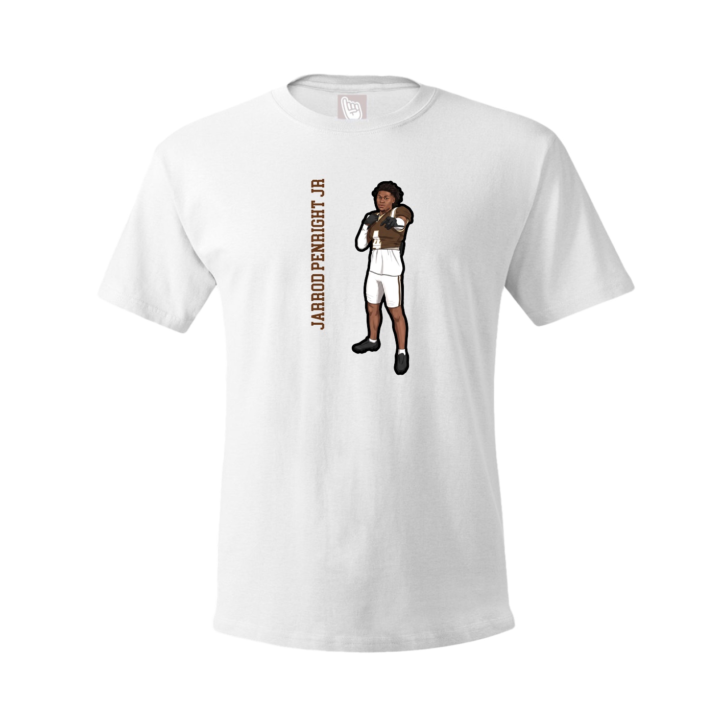 Tee — Name Vertical in White