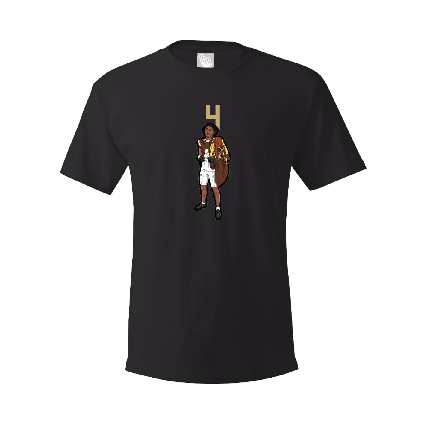 Youth Tee — Number Top in Black