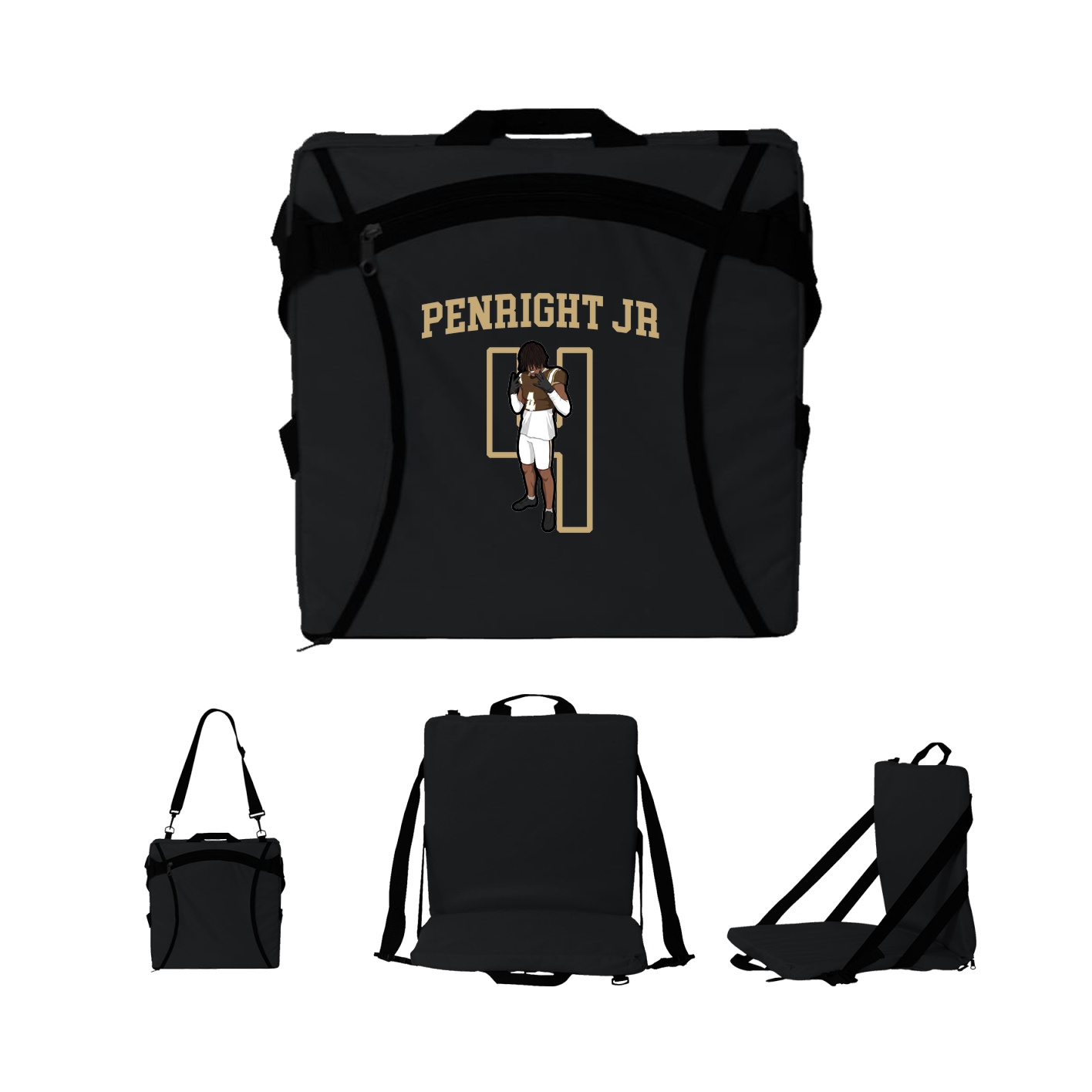 Folding Stadium Seat — Shirsey in Black