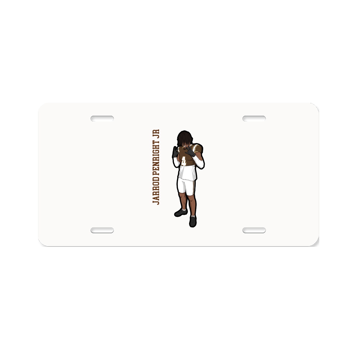 License Plate — Name Vertical in Classic