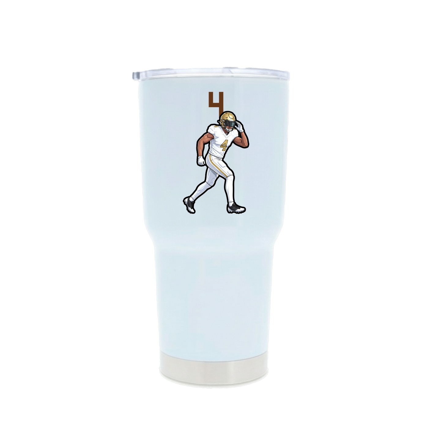 30oz Stainless Steel Tumbler — Number Top in White