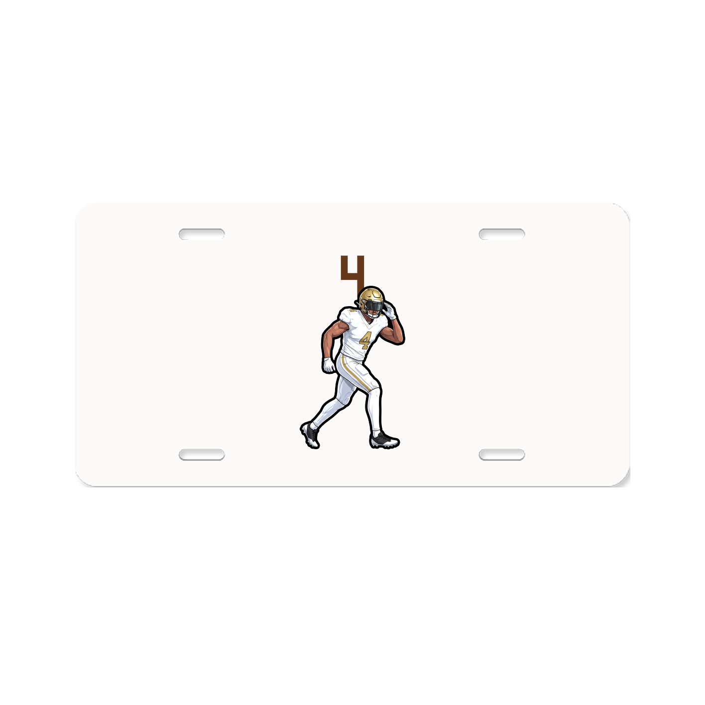 License Plate — Number Top in Classic