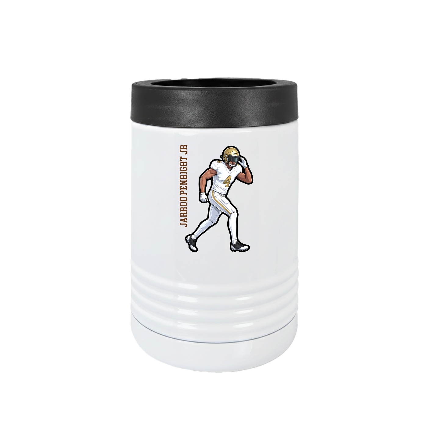 Beverage Holder — Name Vertical in White