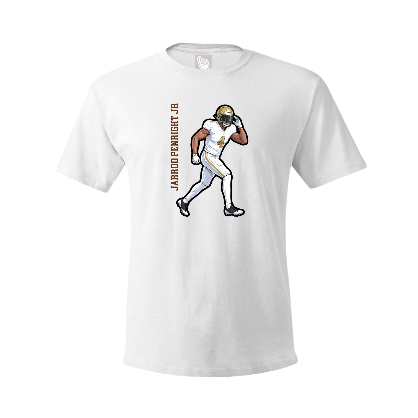 Youth Tee — Name Vertical in White