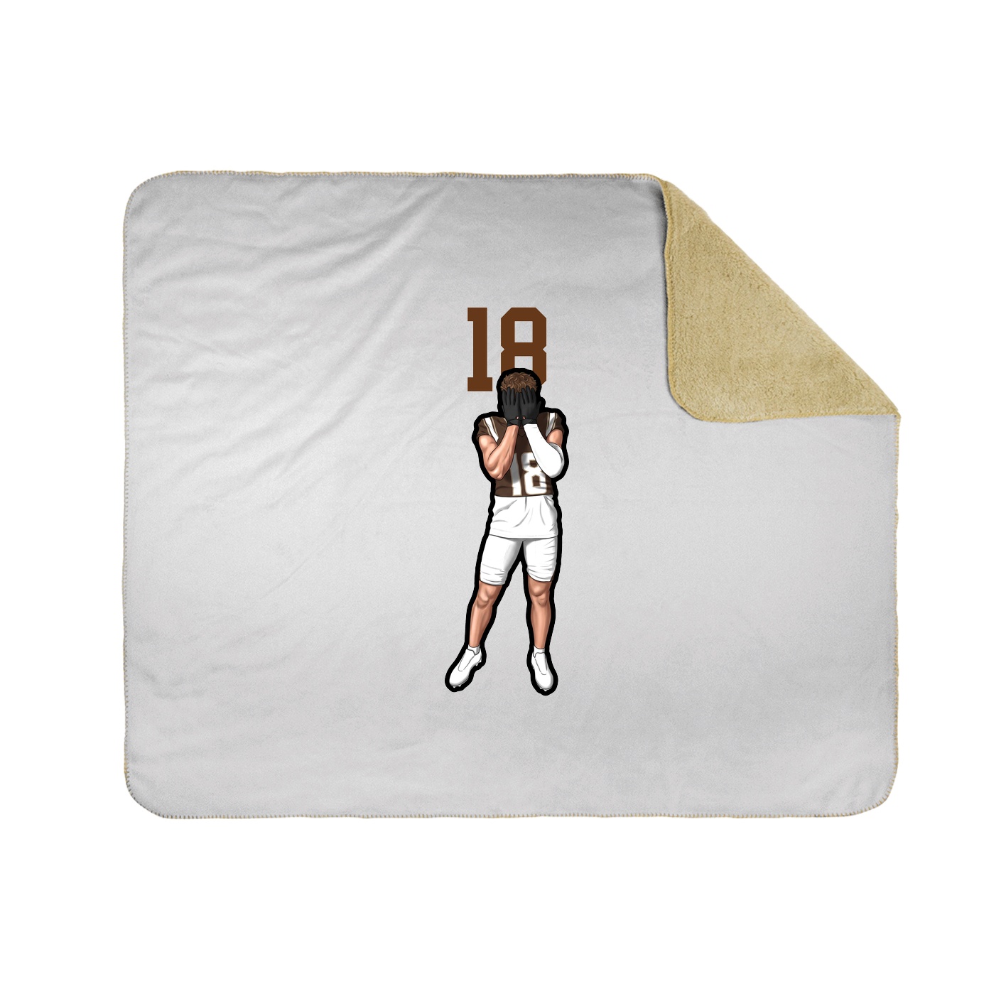 Throw Blanket — Number Top in White