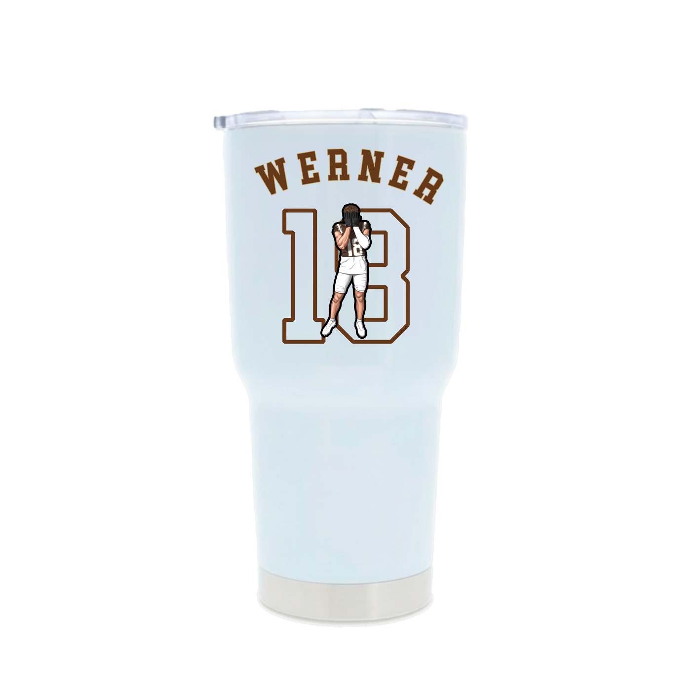 30oz Stainless Steel Tumbler — Shirsey Arch in White