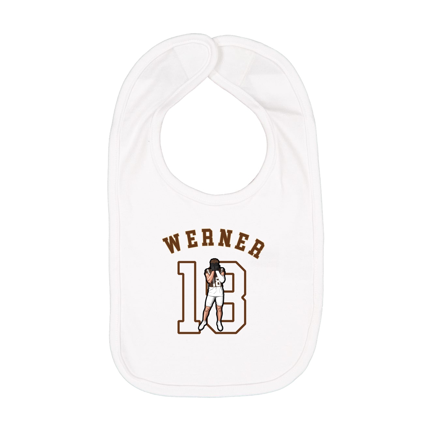 Infant Bib — Shirsey Arch in White