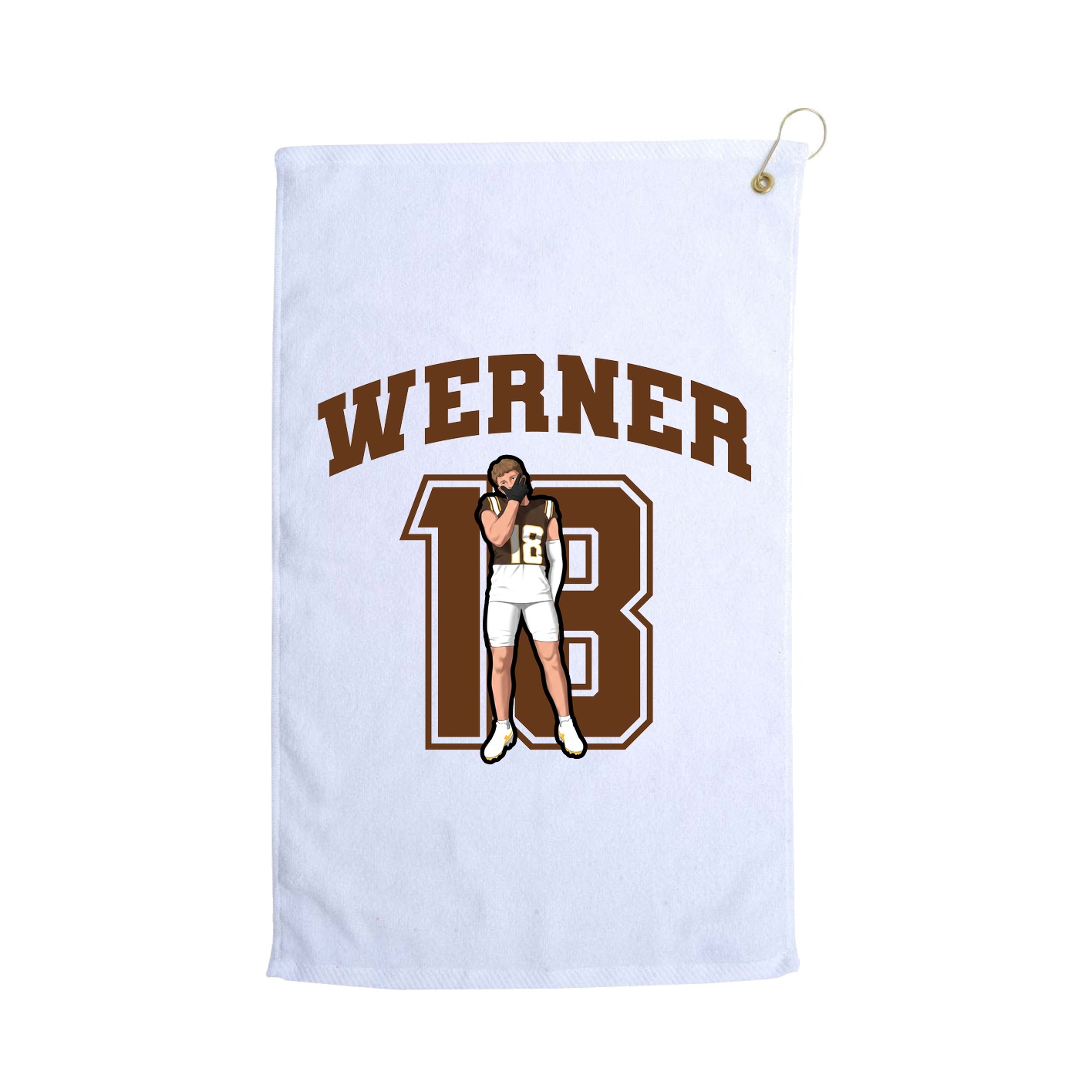 Golf Towel — Number in White