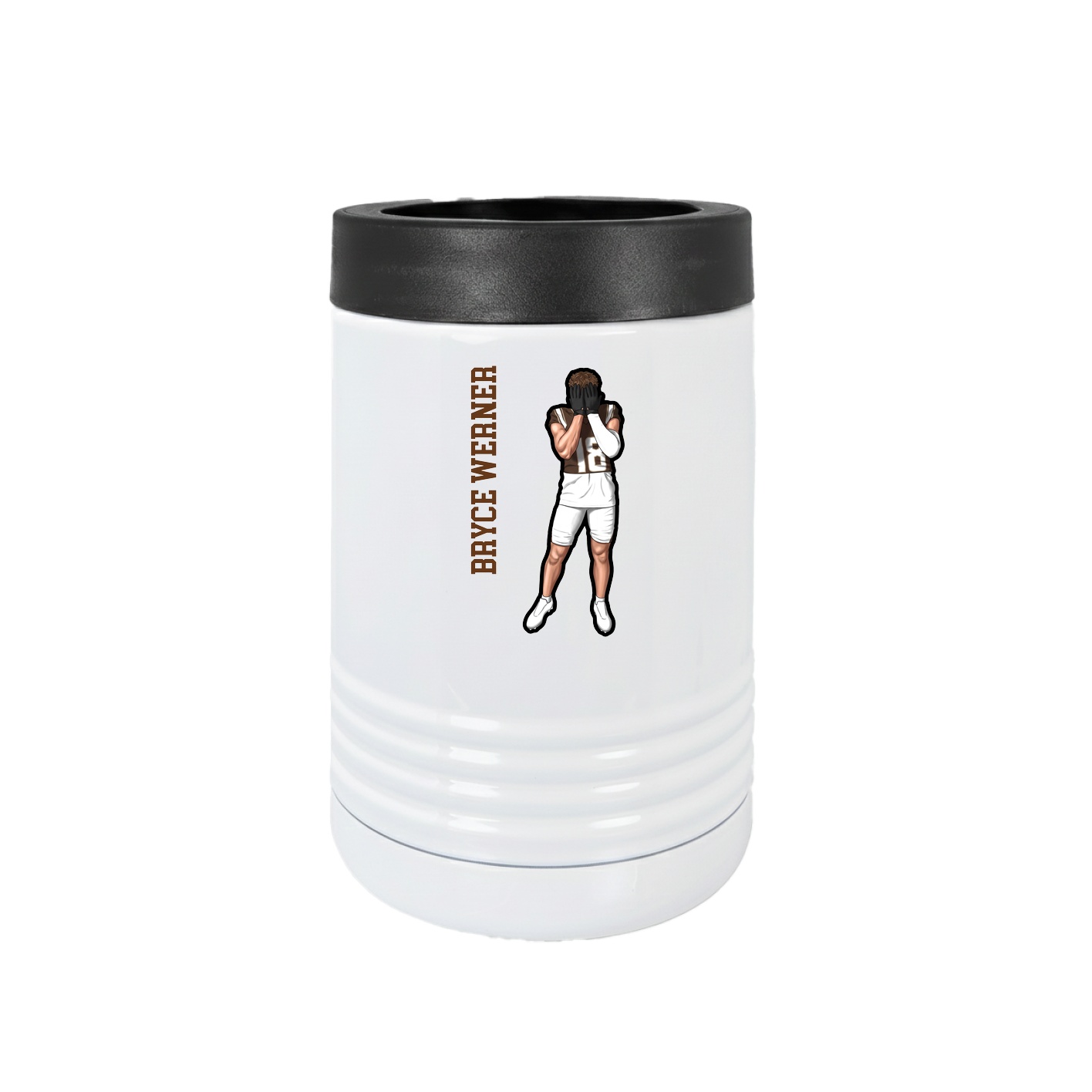 Beverage Holder — Name Vertical in White