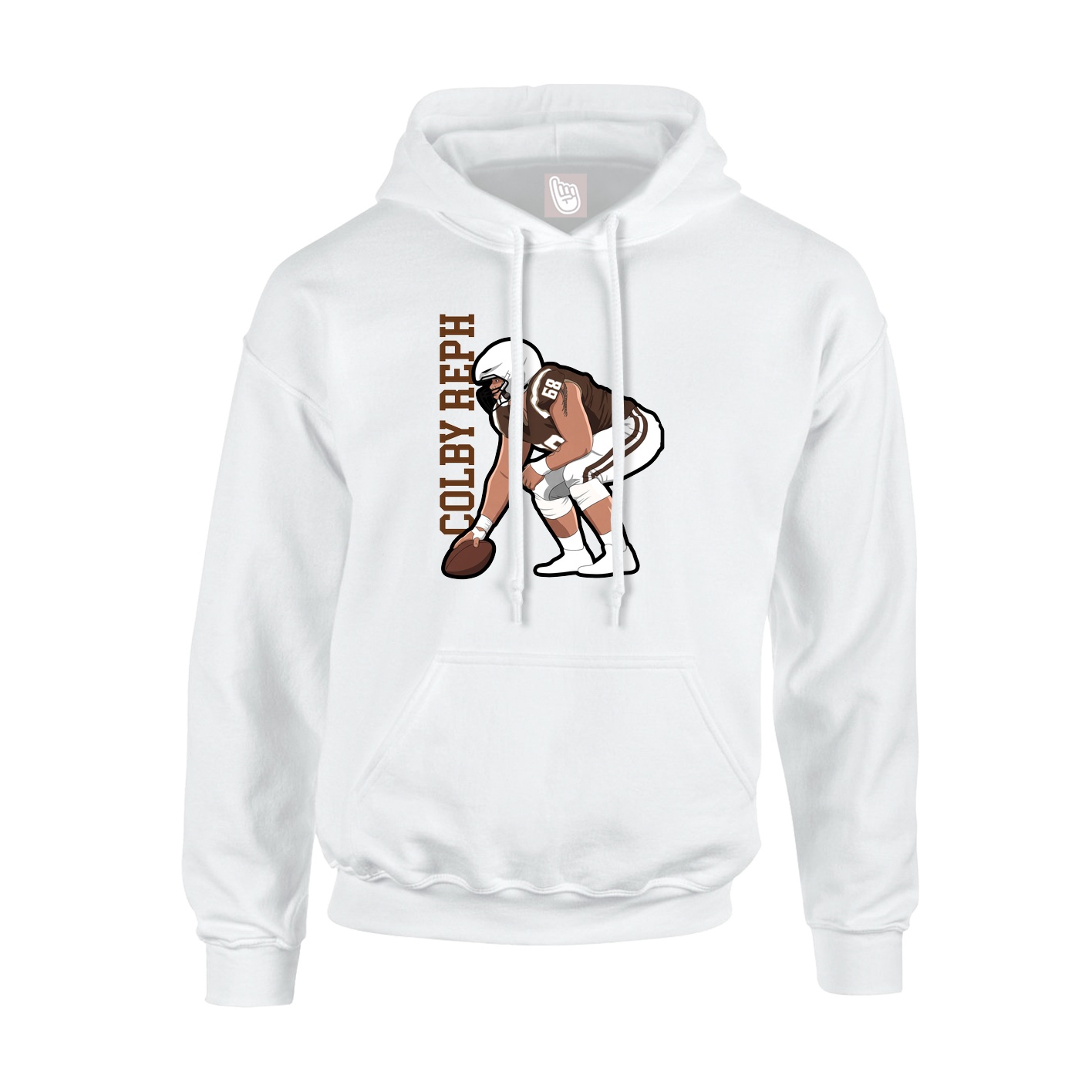 Hoodie — Name Vertical in White
