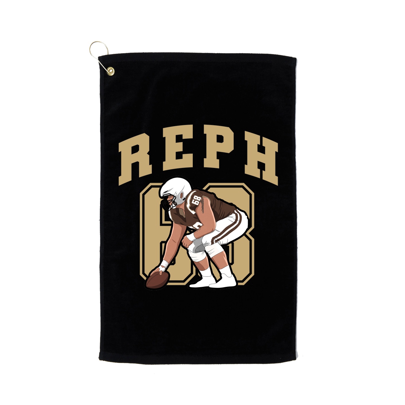 Golf Towel — Number in Black