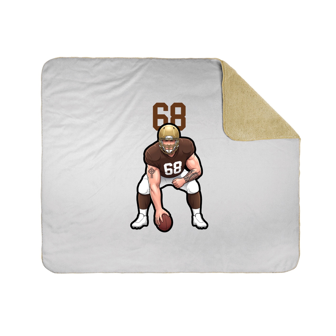 Throw Blanket — Number Top in White