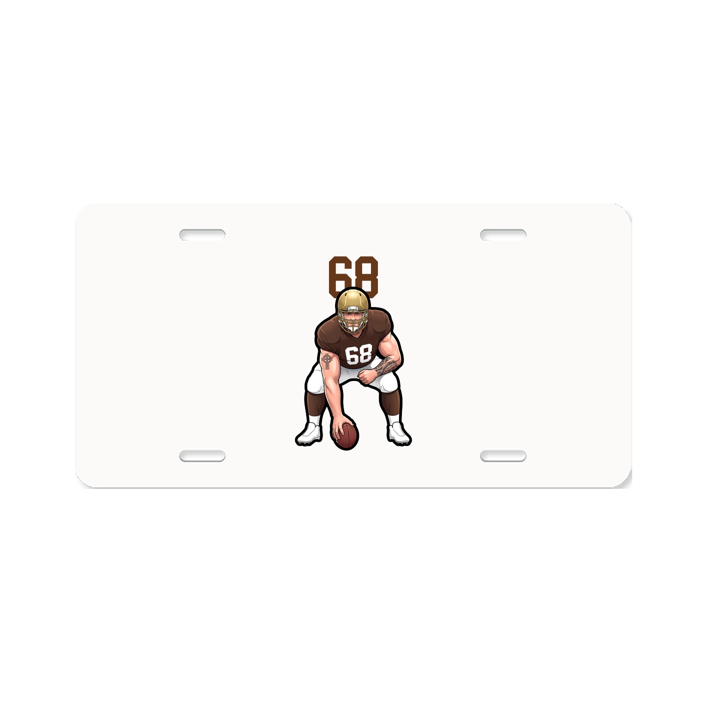 License Plate — Number Top in Classic
