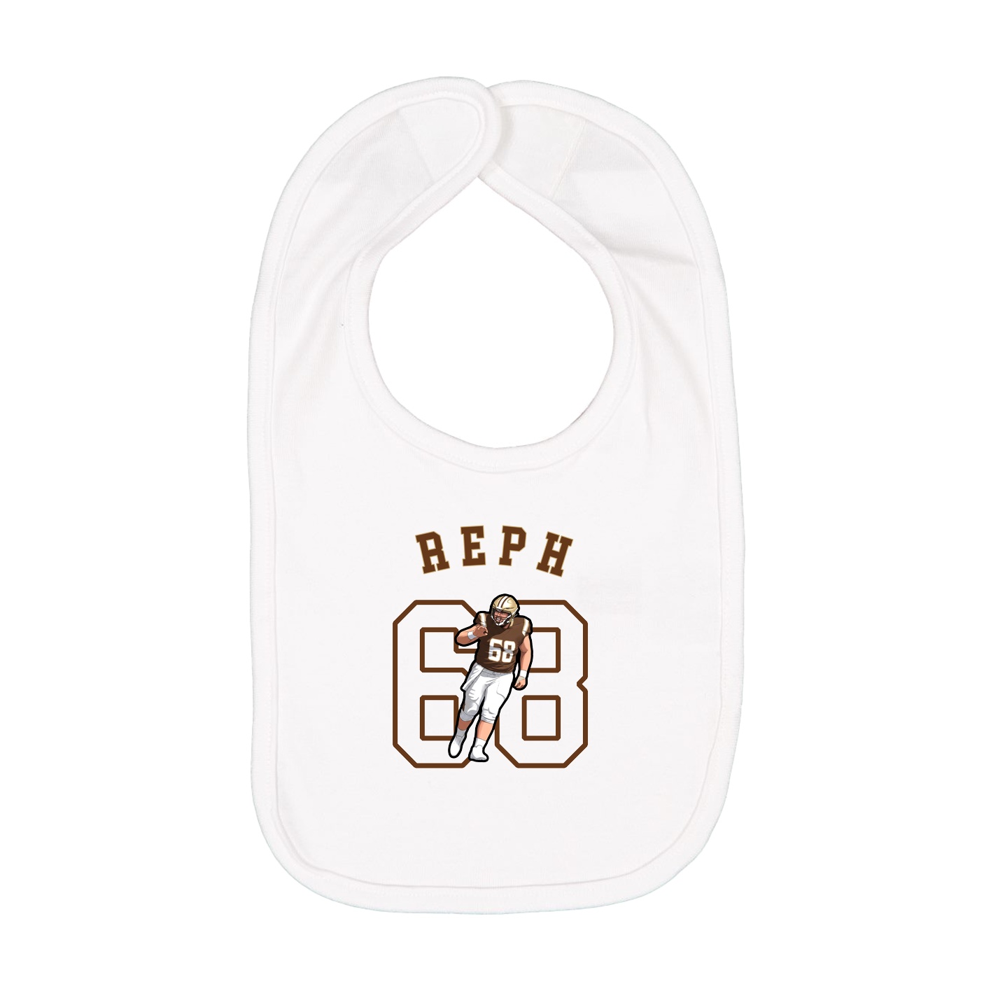 Infant Bib — Shirsey Arch in White