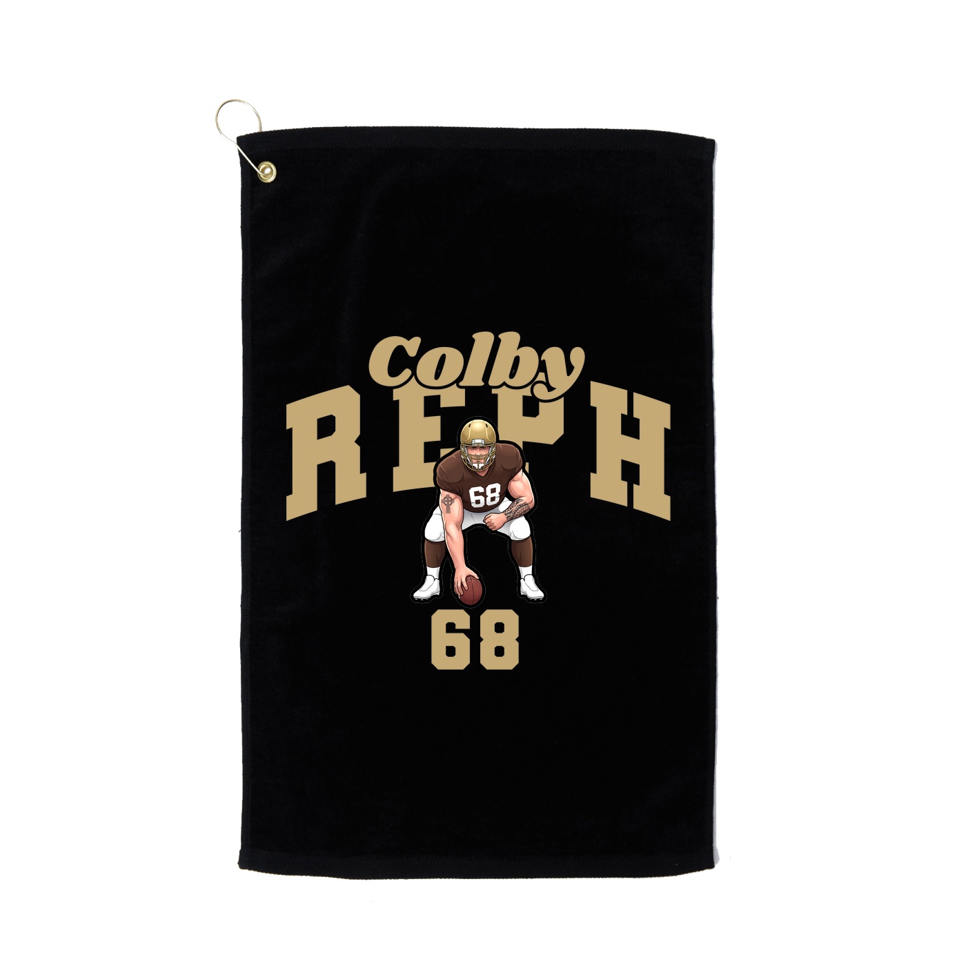 Golf Towel — Signature Arch in Black