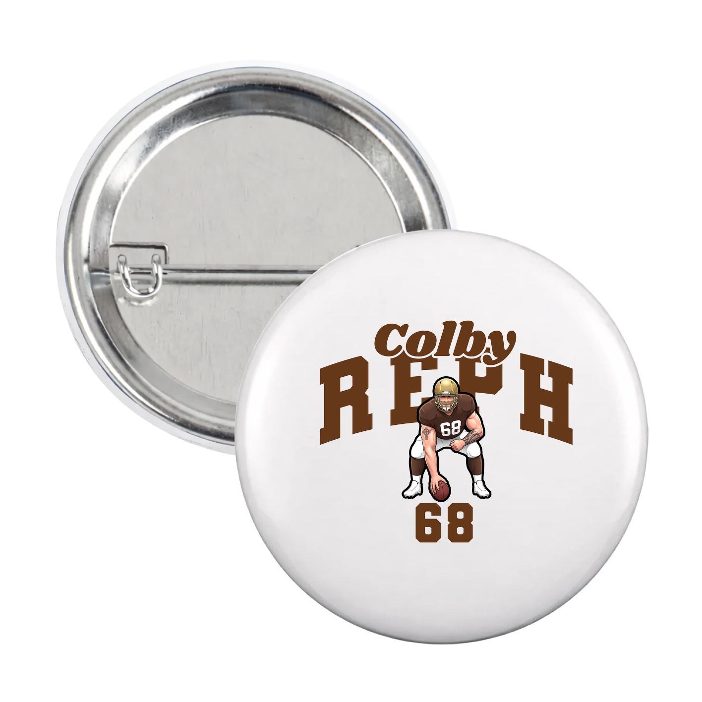 Game Day Button — Signature Arch in White