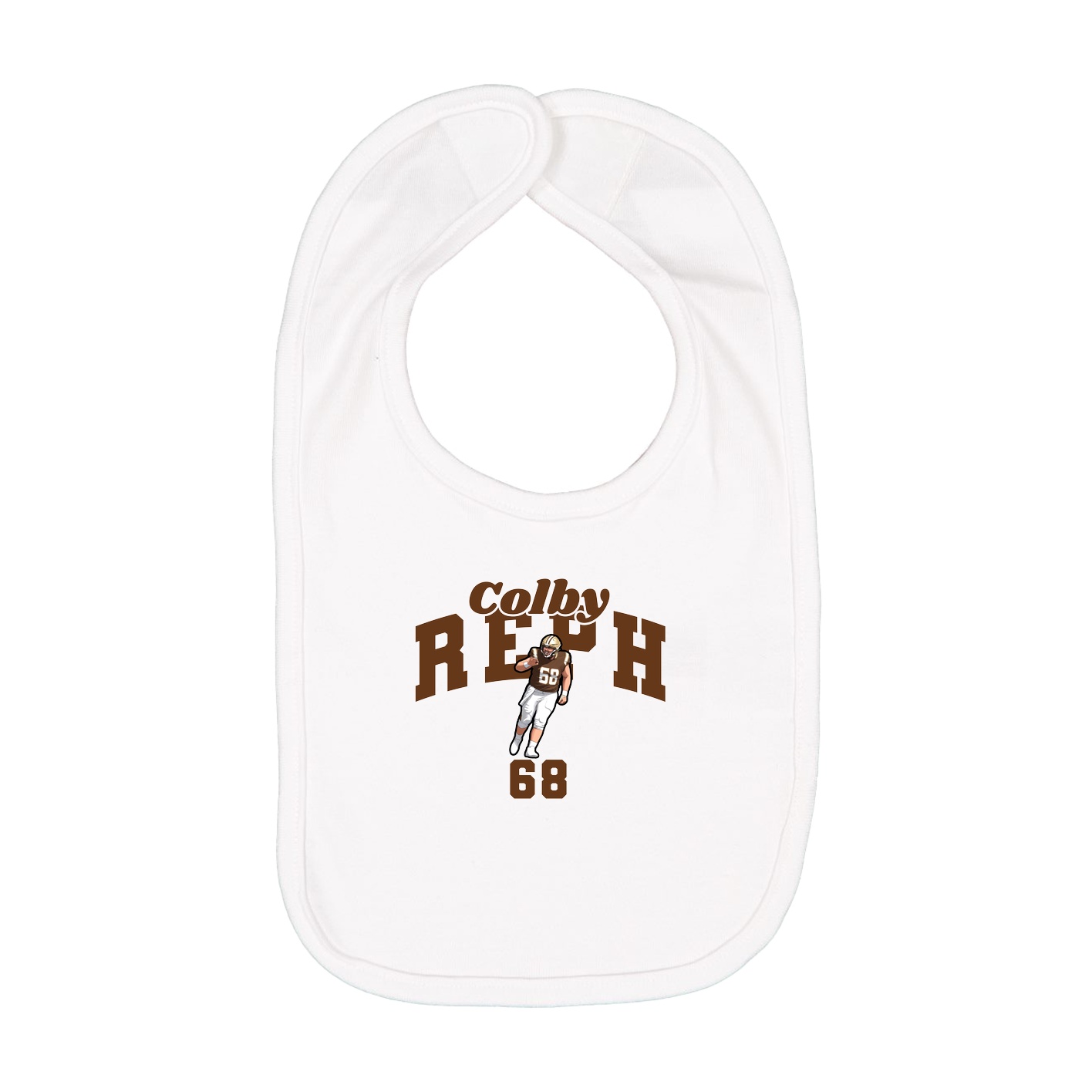 Infant Bib — Signature Arch in White