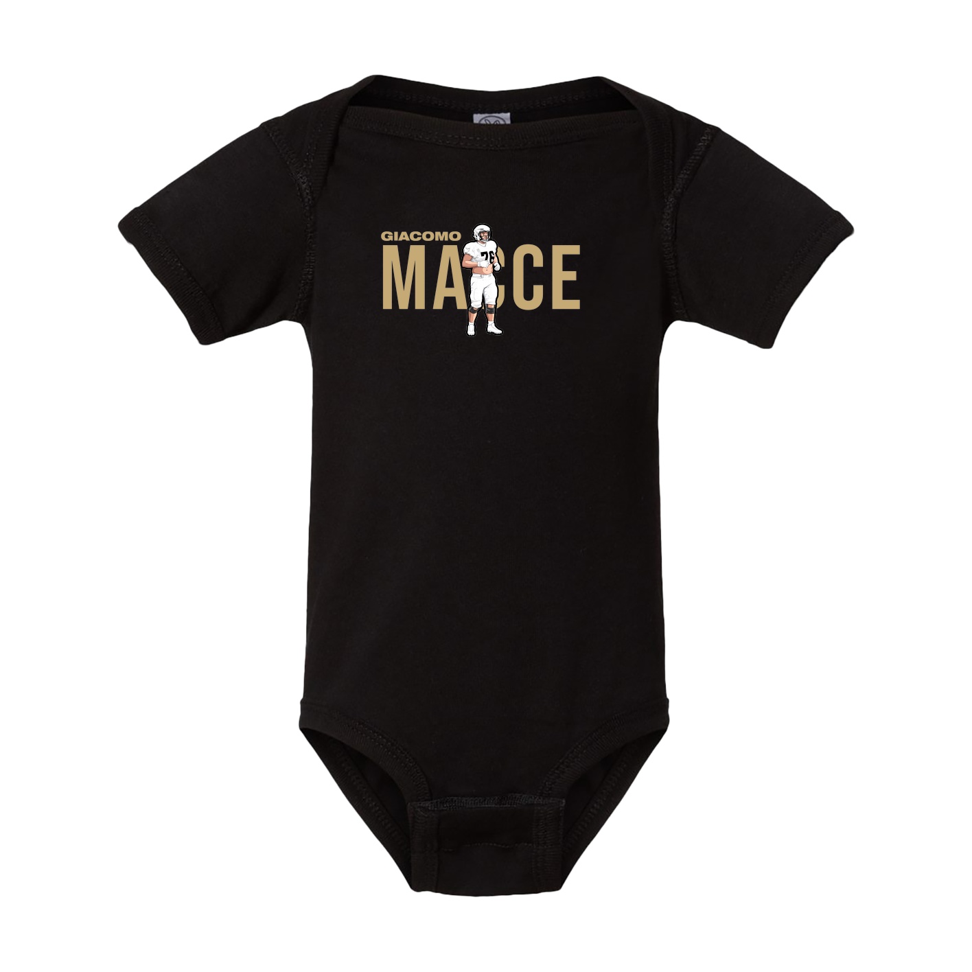 Baby Onesie — Player Name in Black