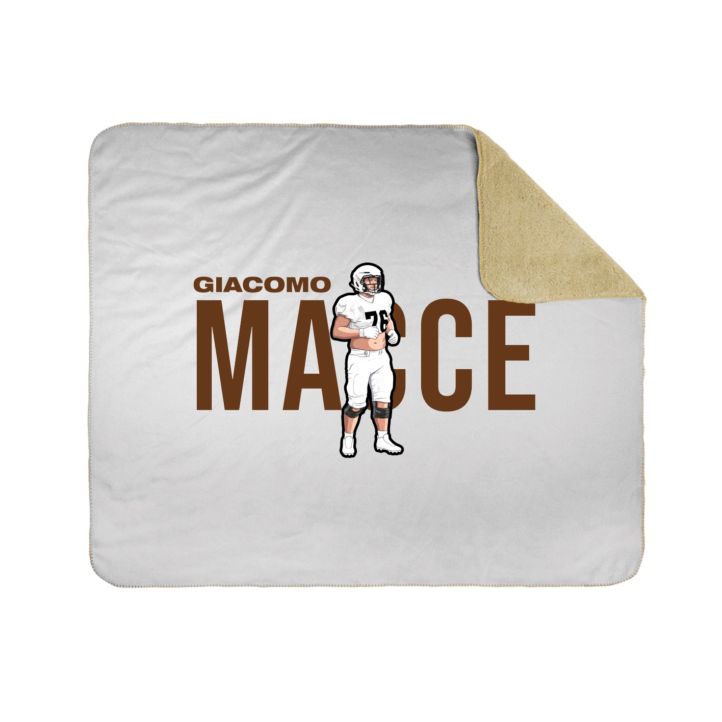 Throw Blanket — Player Name in White