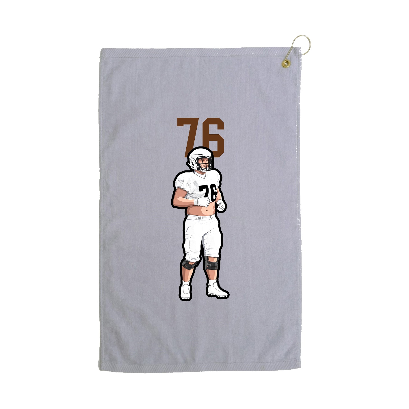 Golf Towel — Number Top in Grey