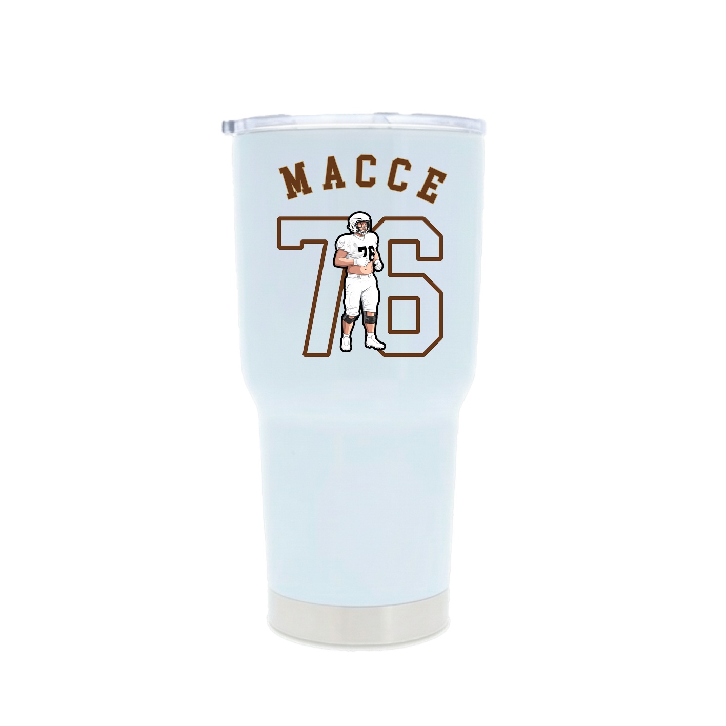 30oz Stainless Steel Tumbler — Shirsey Arch in White