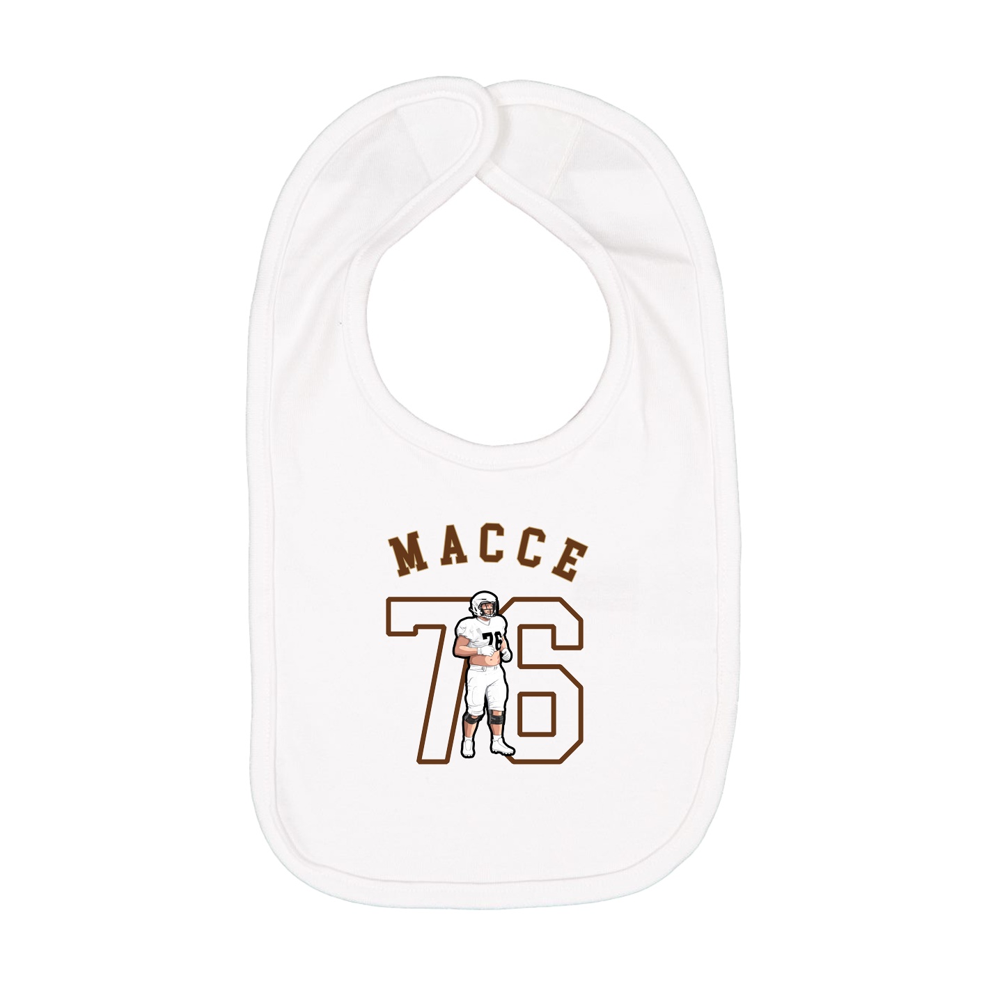 Infant Bib — Shirsey Arch in White