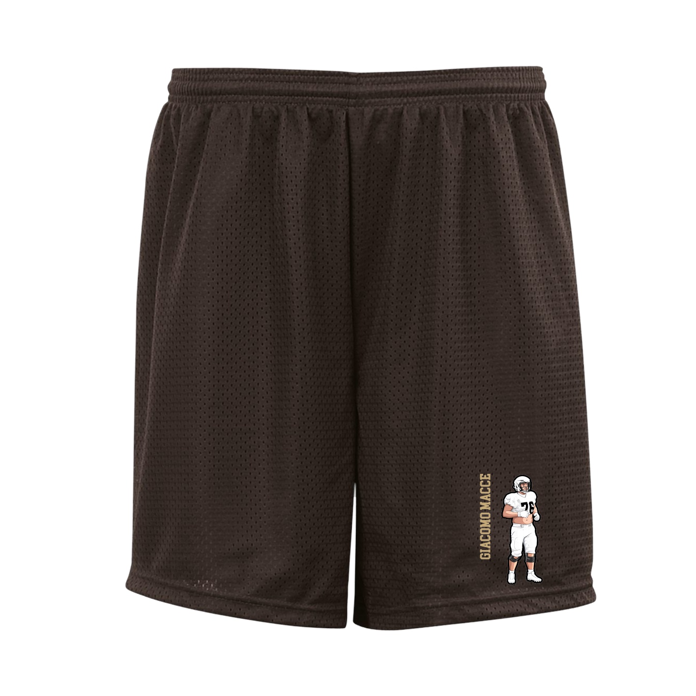 Shorts — Name Vertical in Brown