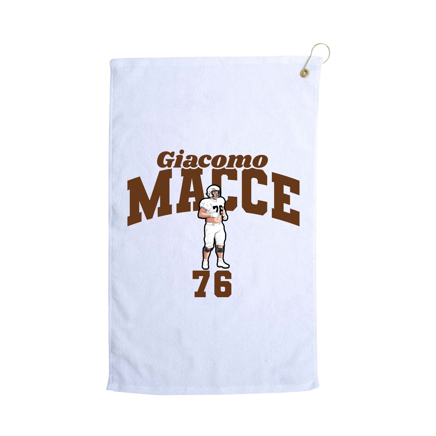 Golf Towel — Signature Arch in White